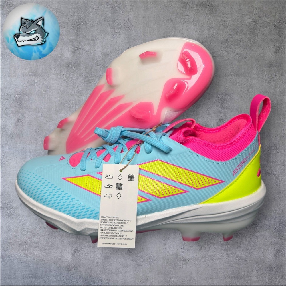 adidas Adizero Impact 2.0 TPU Baseball Cleats Bliss Blue Pink Men's 9 JR4855
